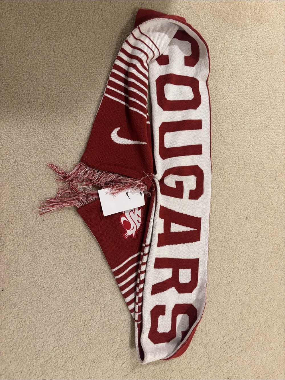 BNWT WSU Cougar Nike Rally Scarf